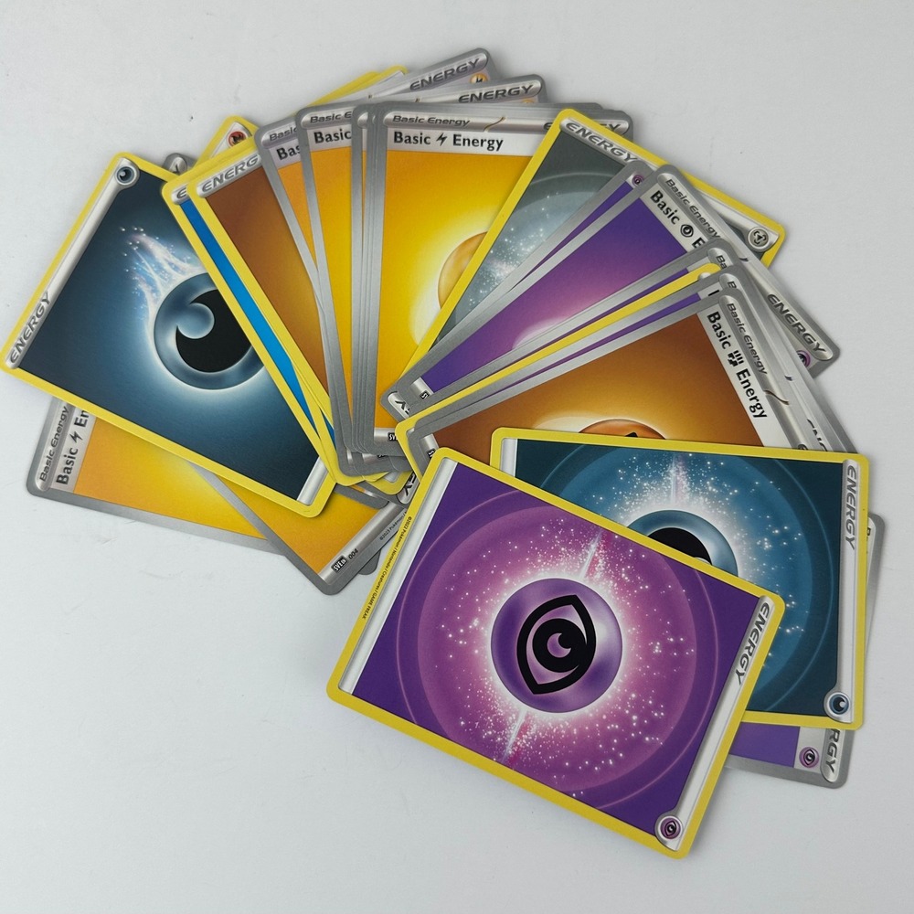 Pokemon TCG 30 Basic Energy Card Lot Mixed Types Scarlet Violet Sword Shield TCG